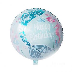 Zeemeermin folie ballon rond
